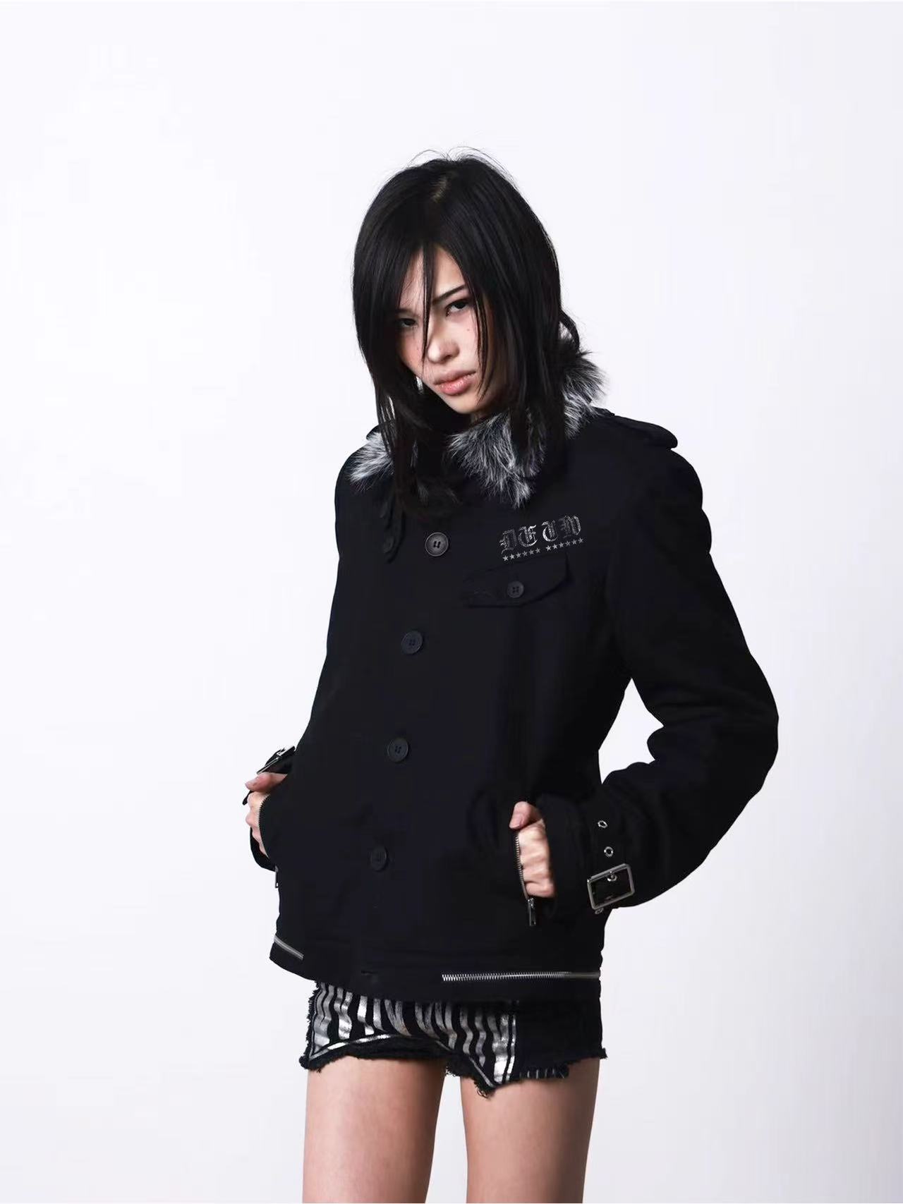 DETWONLINE™winter fur collar coat