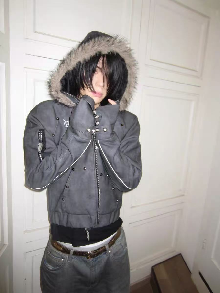 DETWONLINE™Fur-lined hooded coat