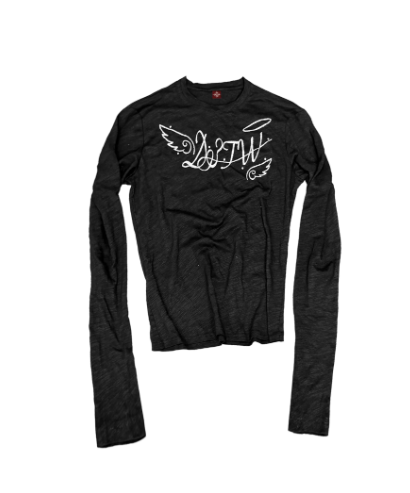 DETWONLINE™"Angel Slogan"Long‑Sleeve T‑Shirt