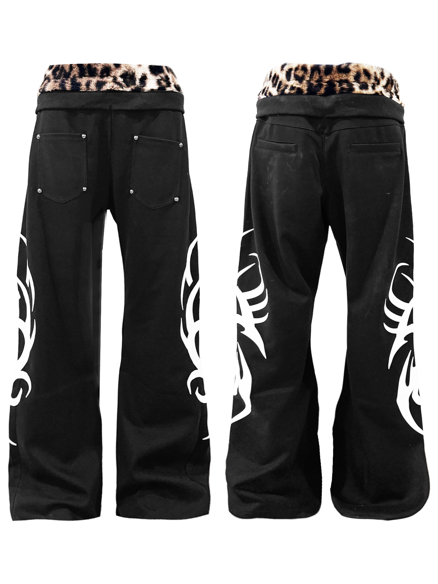 Detwonline trousers leopard print casual pants