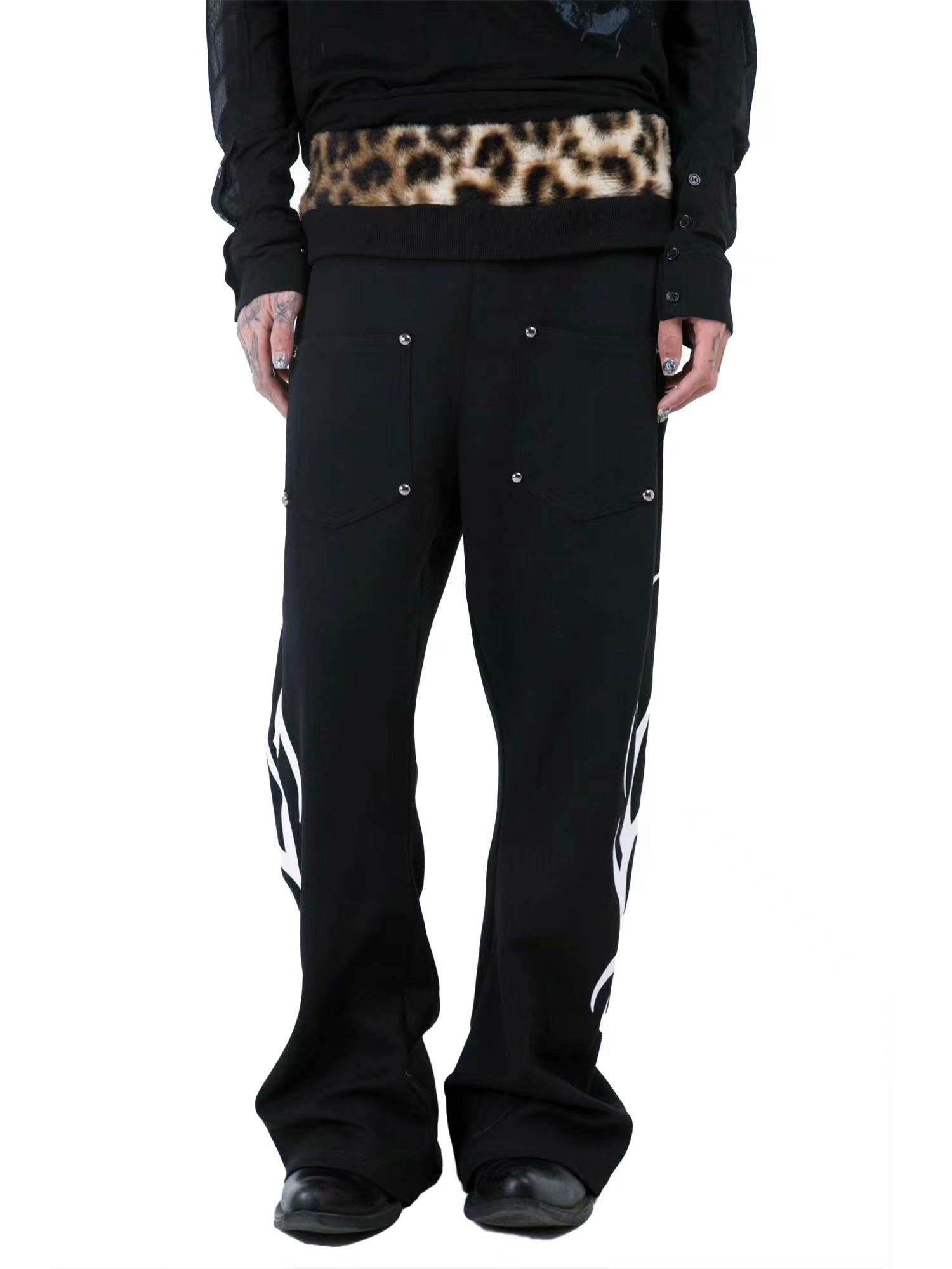 Detwonline trousers leopard print casual pants