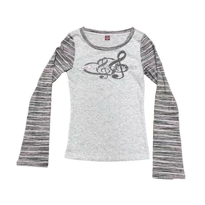DETWONLINE™Y2K Edgy-Sweet Music Note Flared Sleeve Long Sleeve