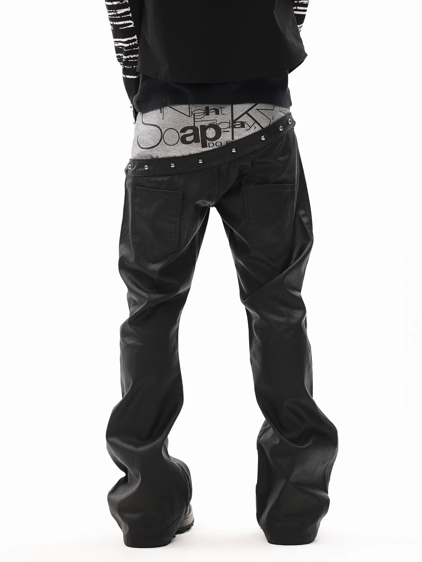 DETWONLINE™"Dark Noir"Wax‑Coated Jeans