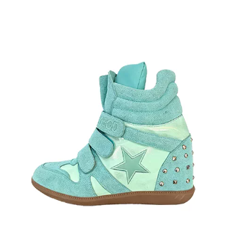 DETWONLINE™"Candy" Series Retro Y2K Cyber Colorful High Top Thick Sole Platform Wedge Sneakers, Unisex
