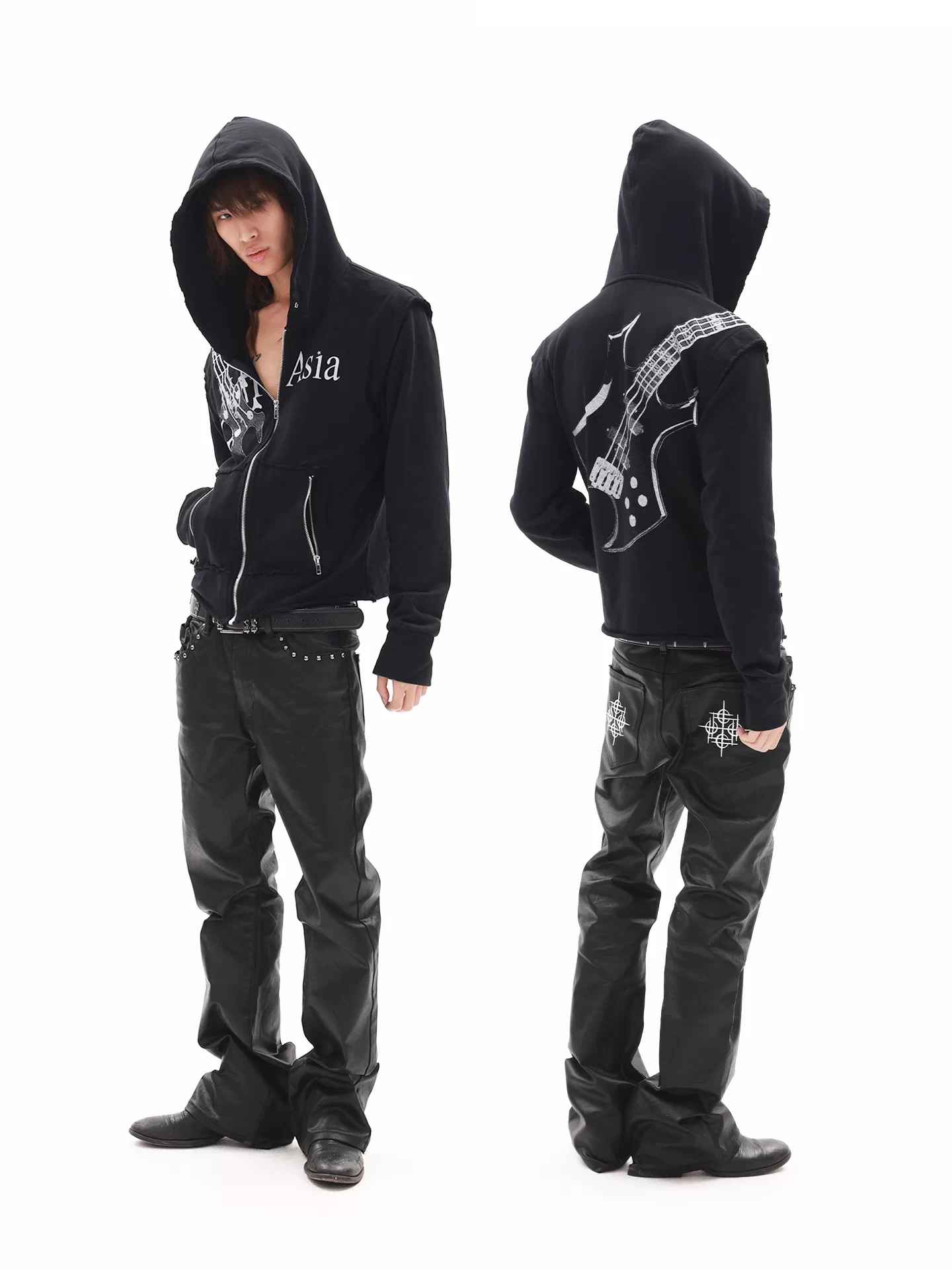 DETWONLINE™"Guitar"Zip‑Up Hooded Jacket Unisex