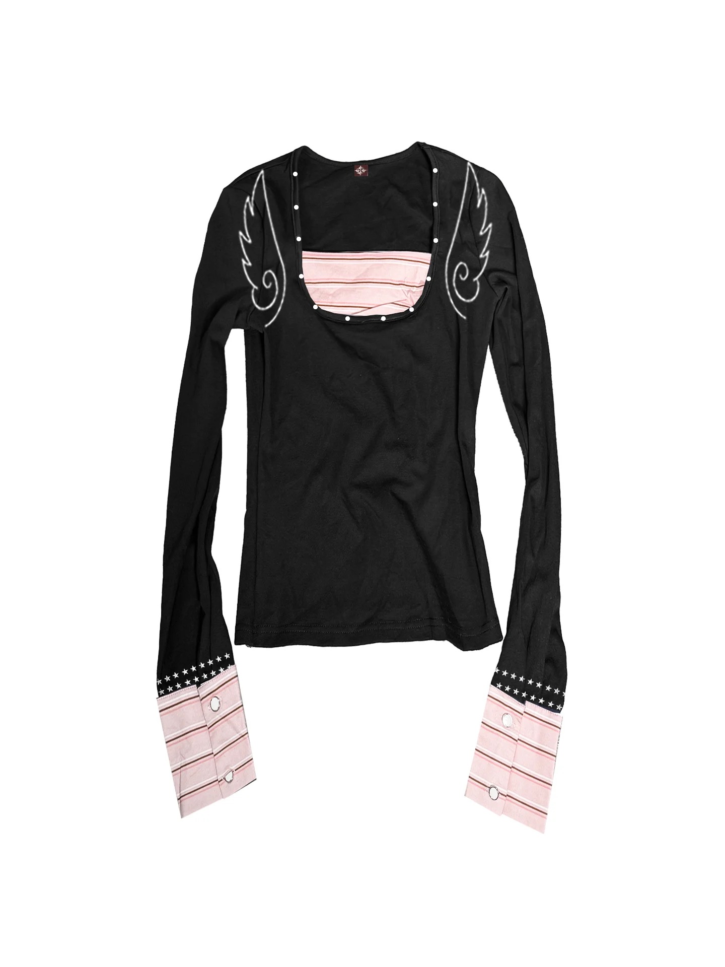 DETWONLINE™"Angel Slogan"Long‑Sleeve Tee