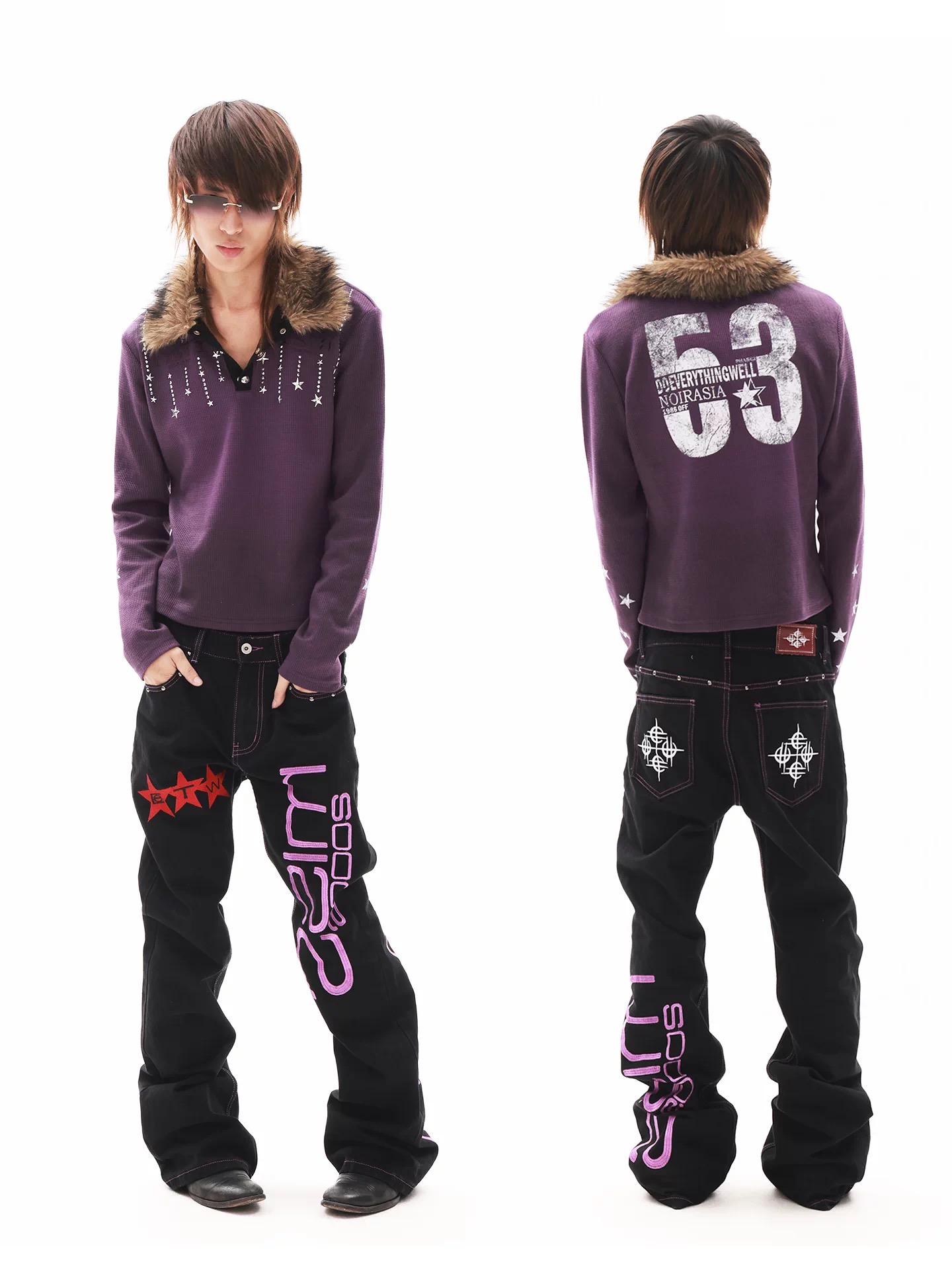 DETWONLINE™ "Purple‑Stitch"  Jeans
