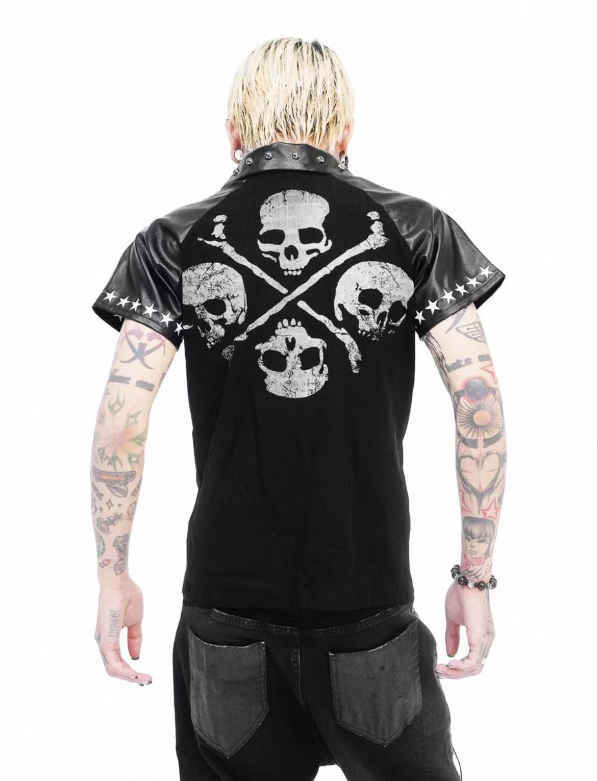 Detw Dark punk polo shirt