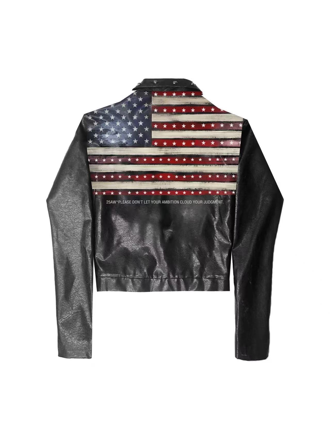 DETWONLINE Rivet Leather Jacket
