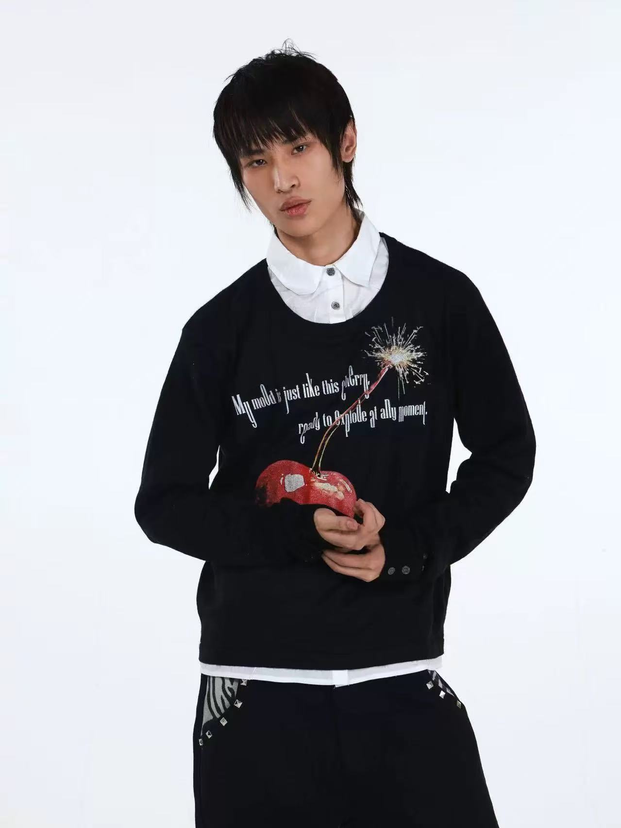 DETWONLINE™Two-piece look polo sweater