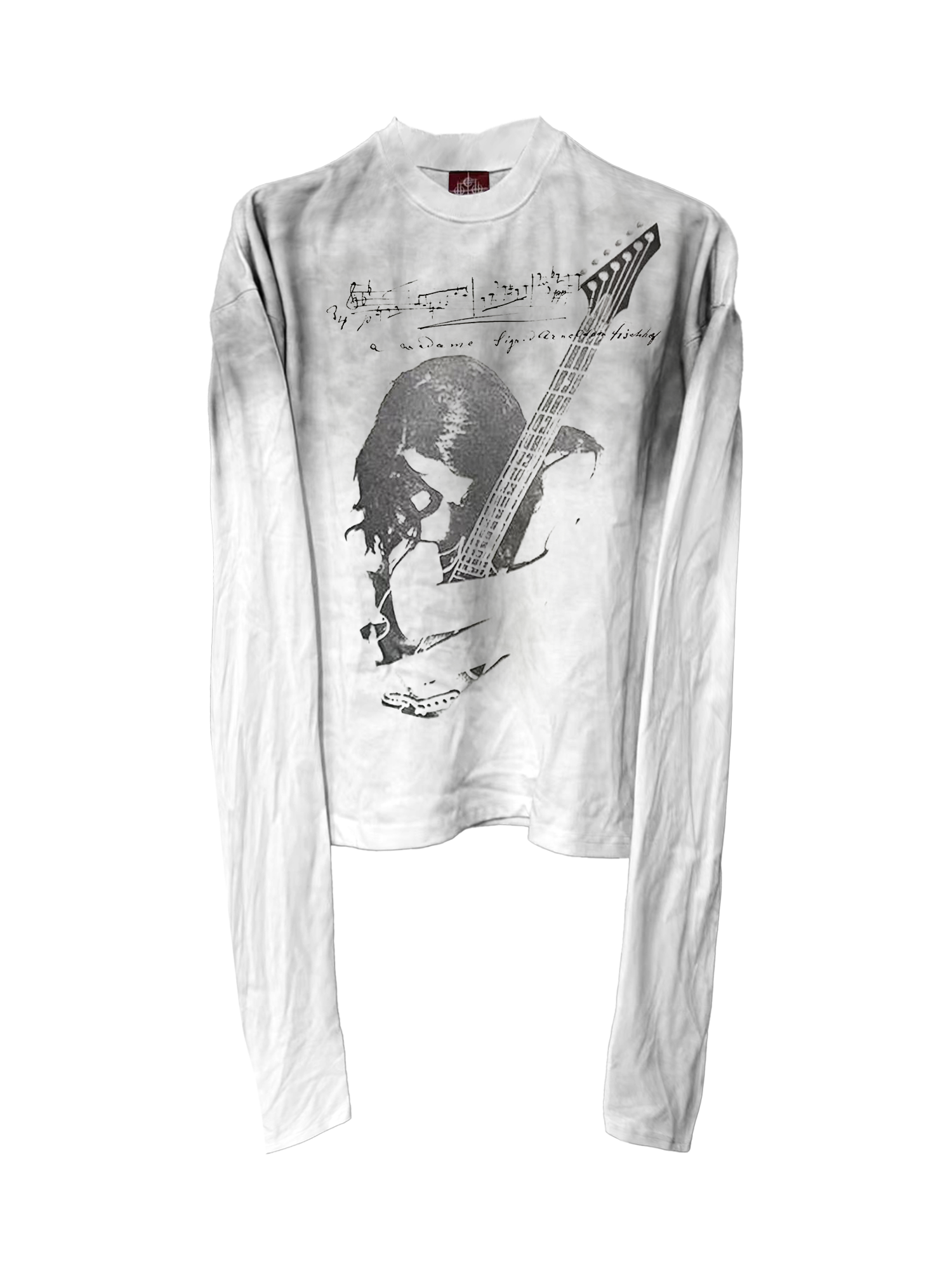 Washed and Aged Spray-Dirty Printed Long Sleeve