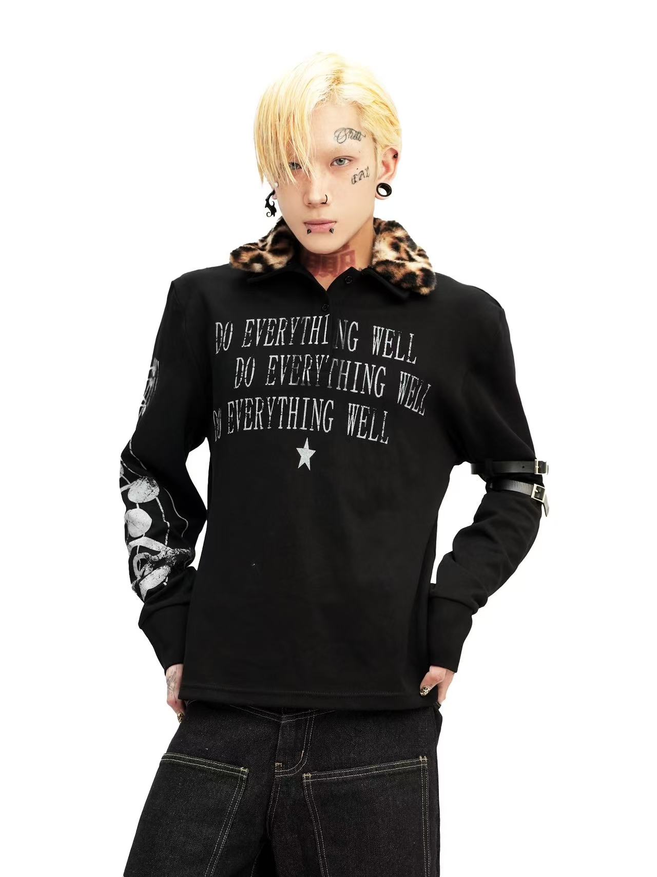 Detwonline  leopard print polo shirt