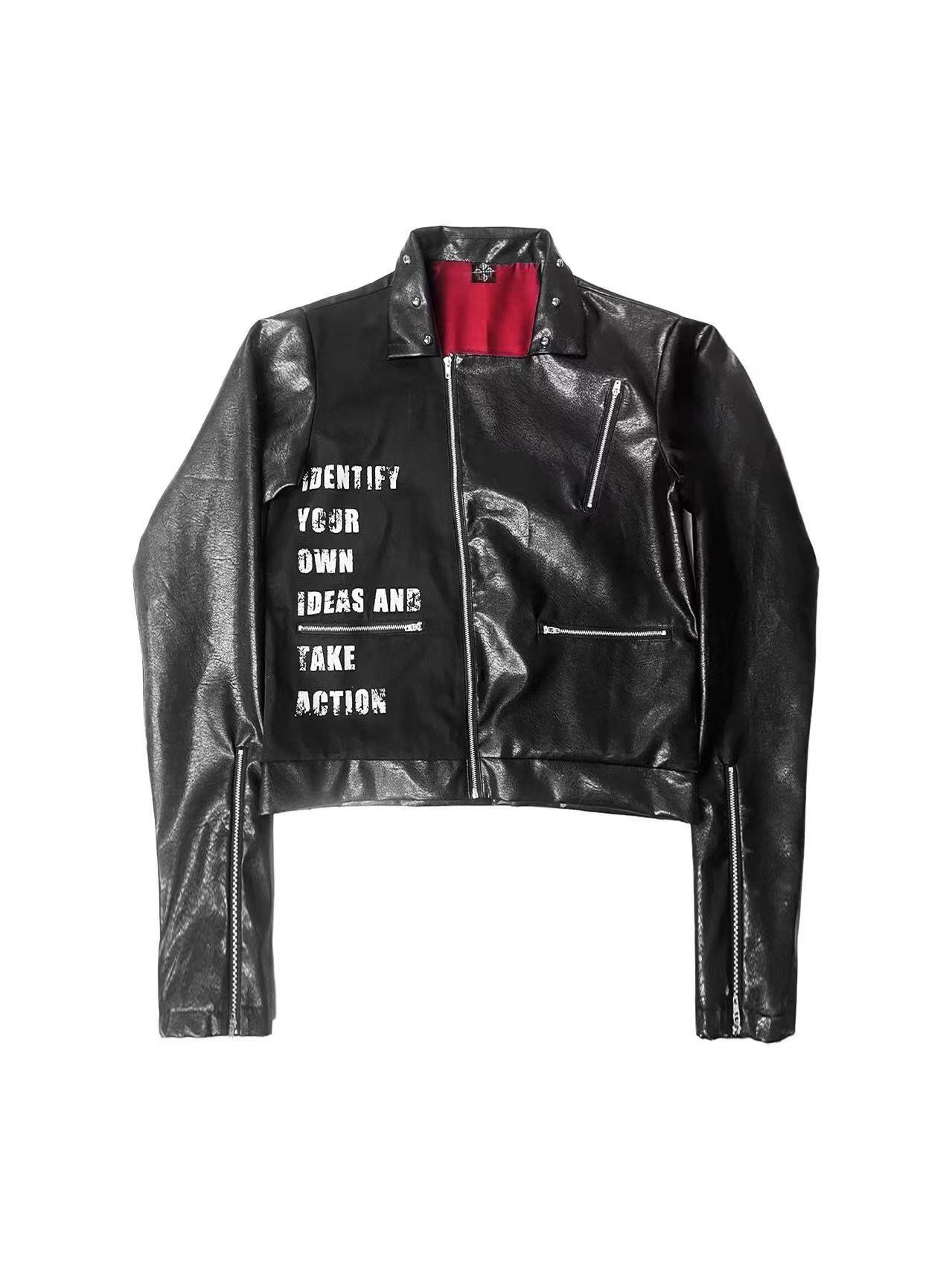 DETWONLINE Rivet Leather Jacket