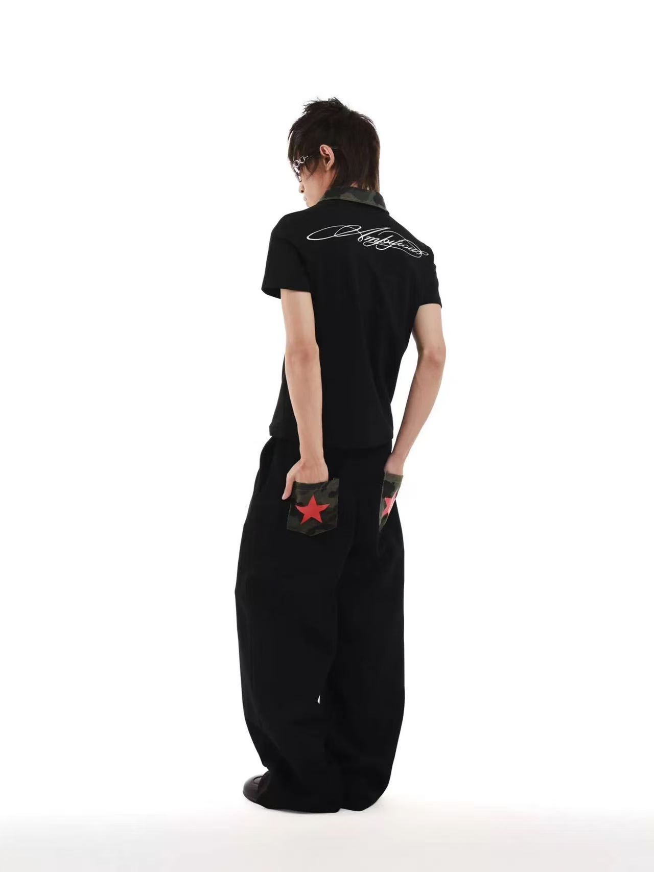 DETWONLINE™Retro Five-Pointed Star Horse Print Wide Leg Casual Pants