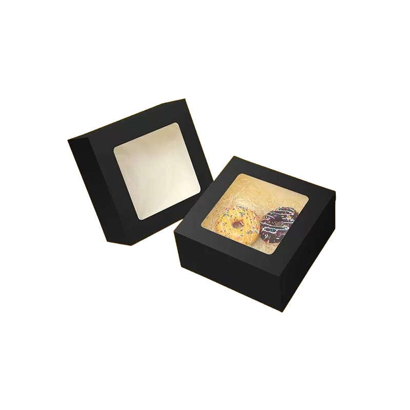 Brown bread box with window