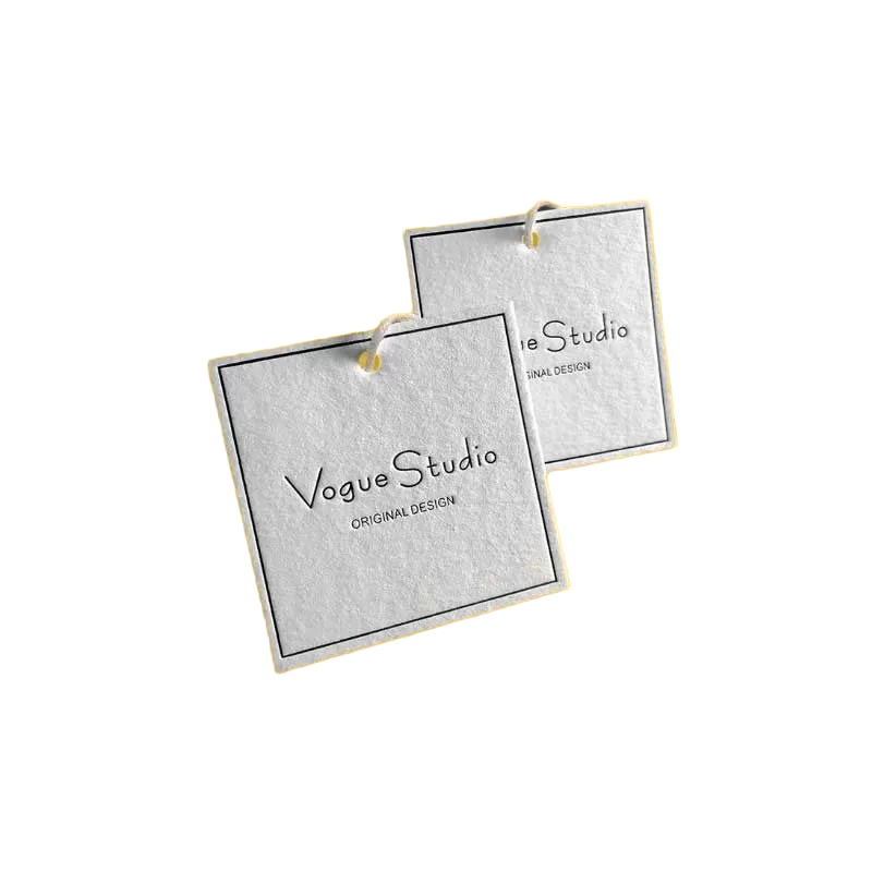 Custom embossed debossed hangtag