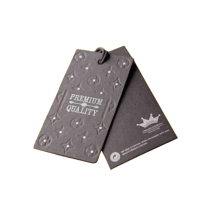 Custom embossed debossed hangtag