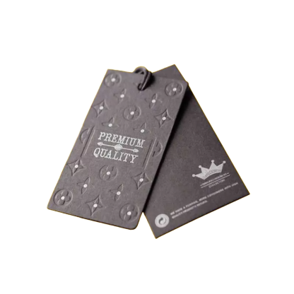 Custom embossed debossed hangtag
