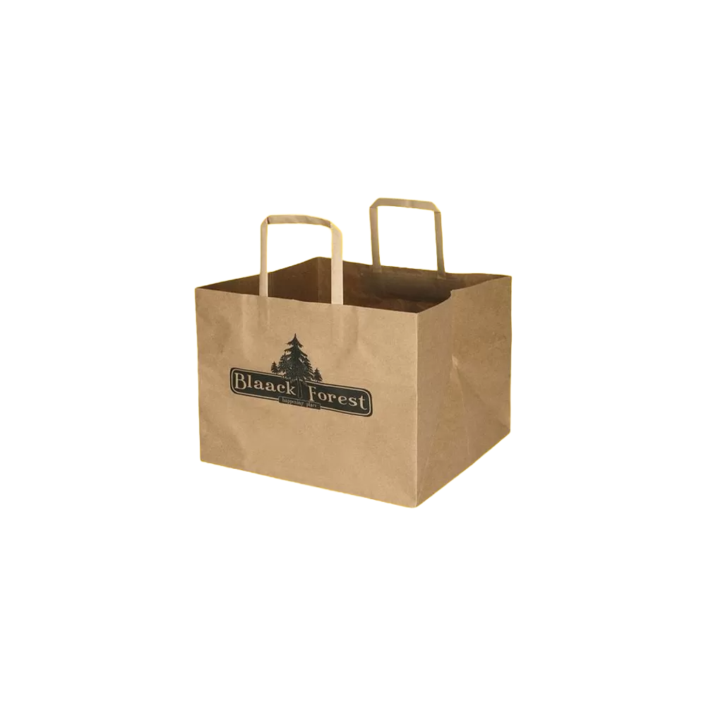 Custom Flat Handle Paper Bags