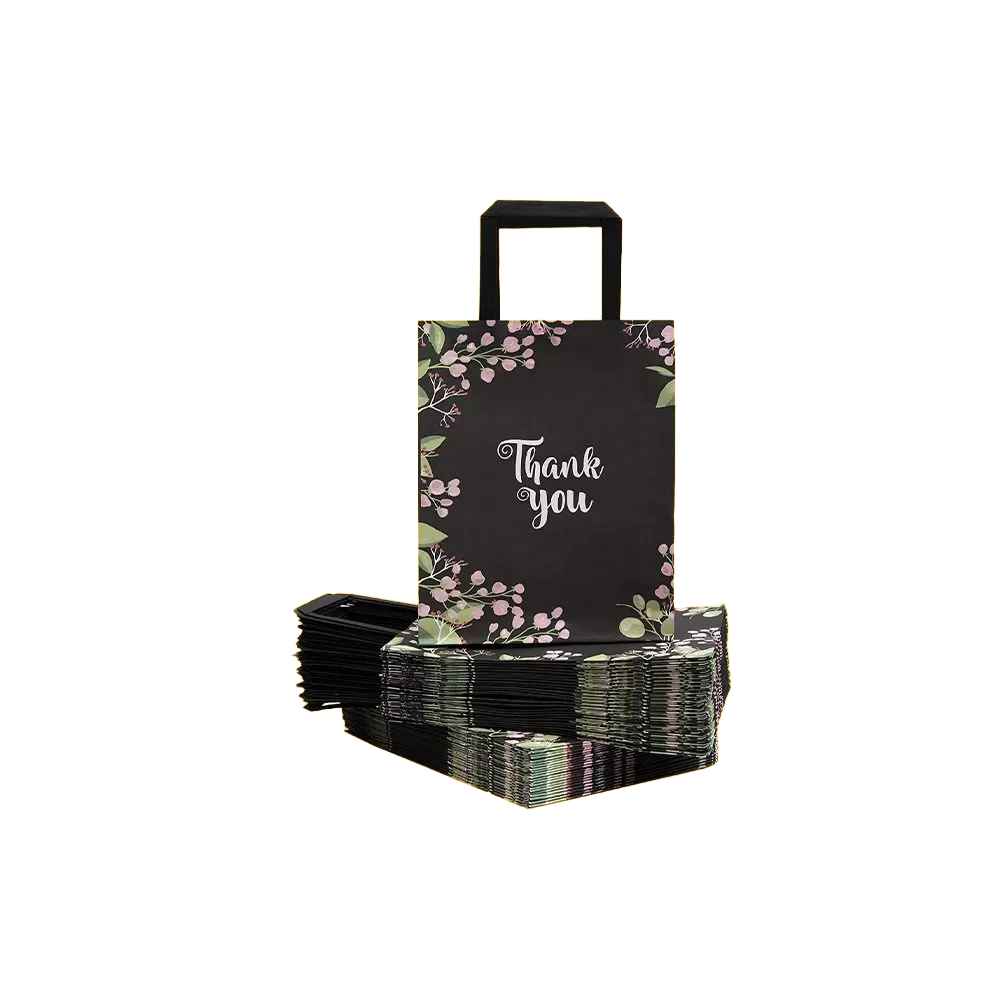 Custom Flat Handle Paper Bags