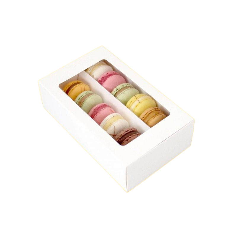 Custom Macaron Boxes with PVC Window