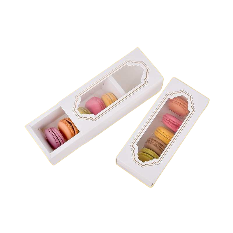 Custom Macaron Boxes with PVC Window