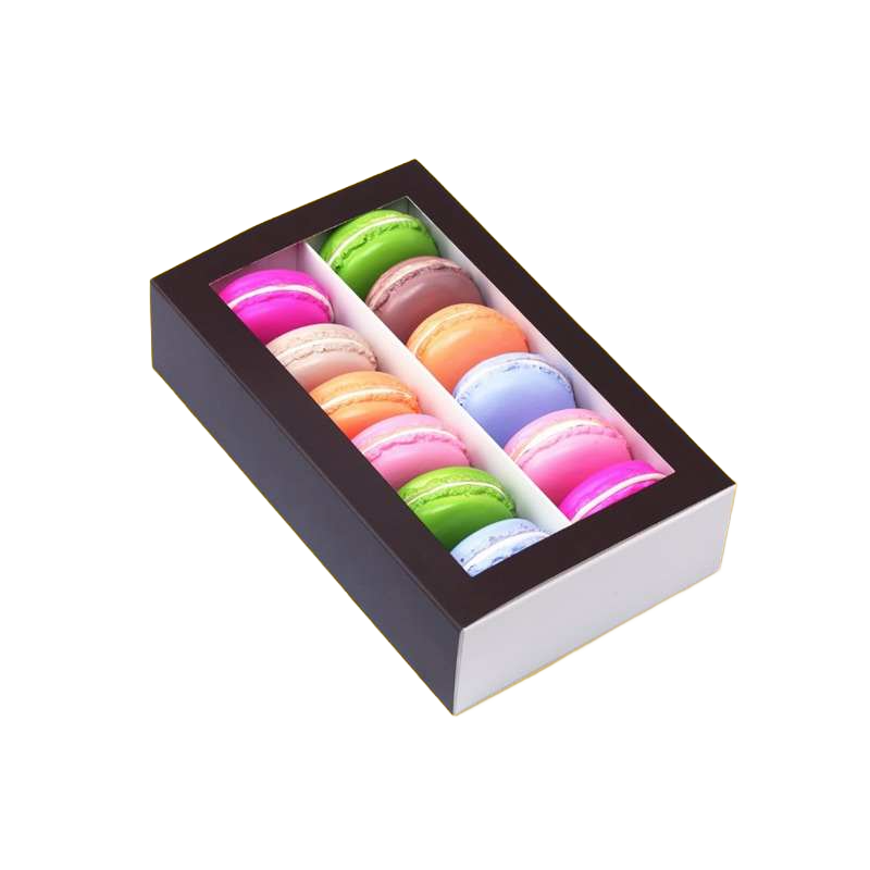 Custom Macaron Boxes with PVC Window