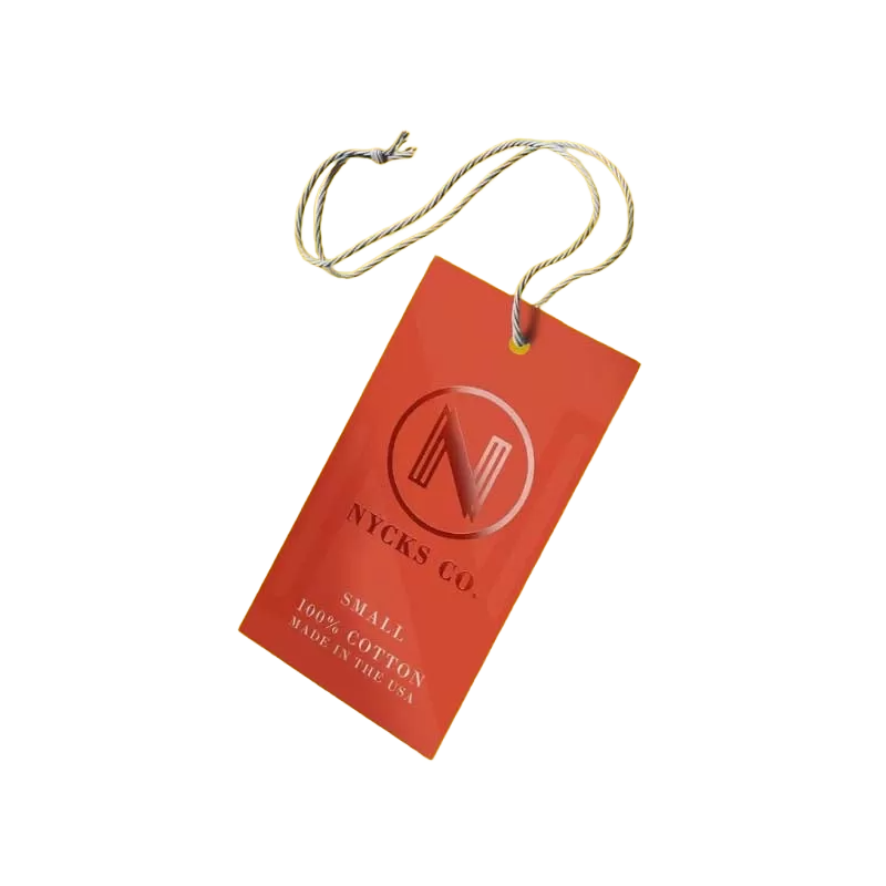 Custom glossy hangtag