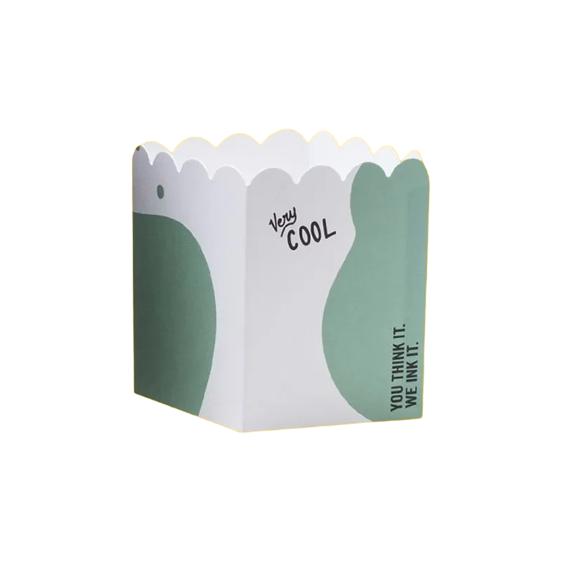 Custom shape inside and outside printed popcorn box