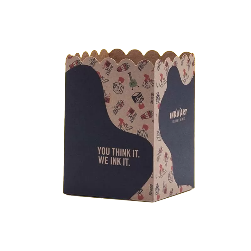 Custom shape inside and outside printed popcorn box