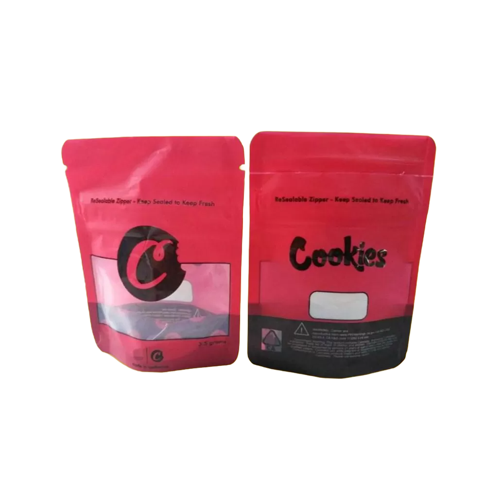 Odor-resistant mylar bags with PVC windows