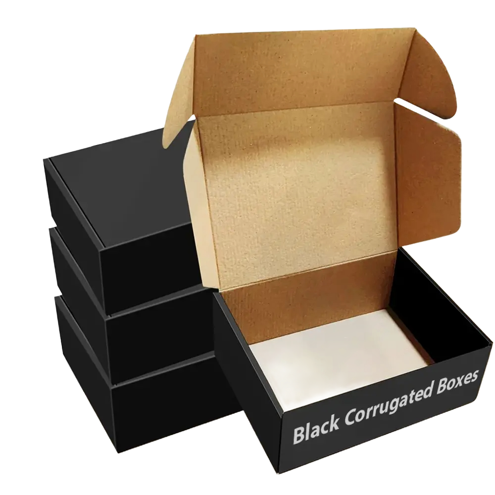 Black Corrugated Shipping Boxes
