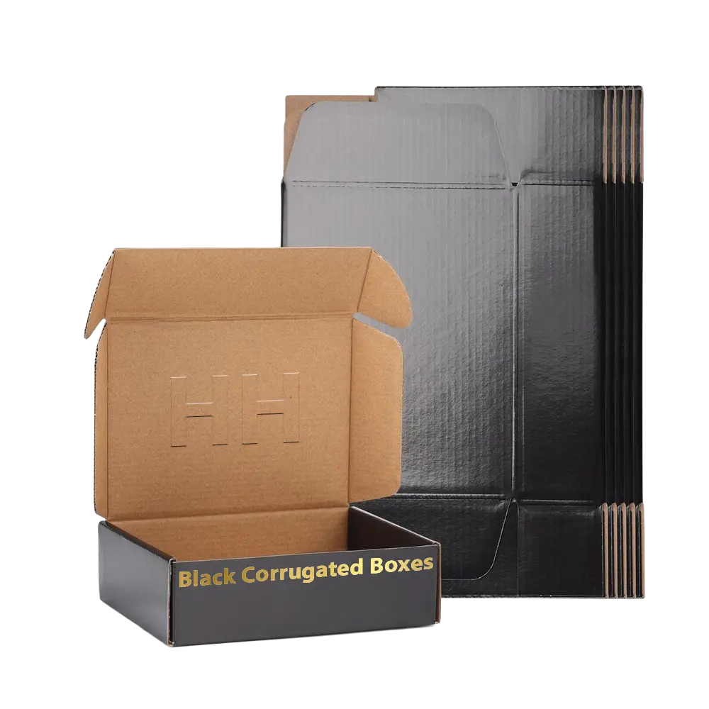 Black Corrugated Shipping Boxes