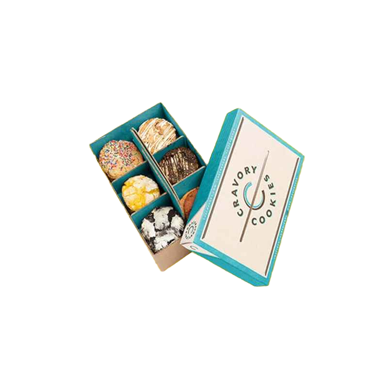 Biscuit box with partitions