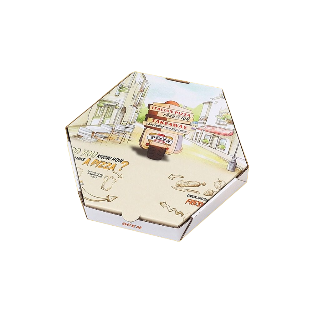 Custom Hexagonal Pizza Boxes