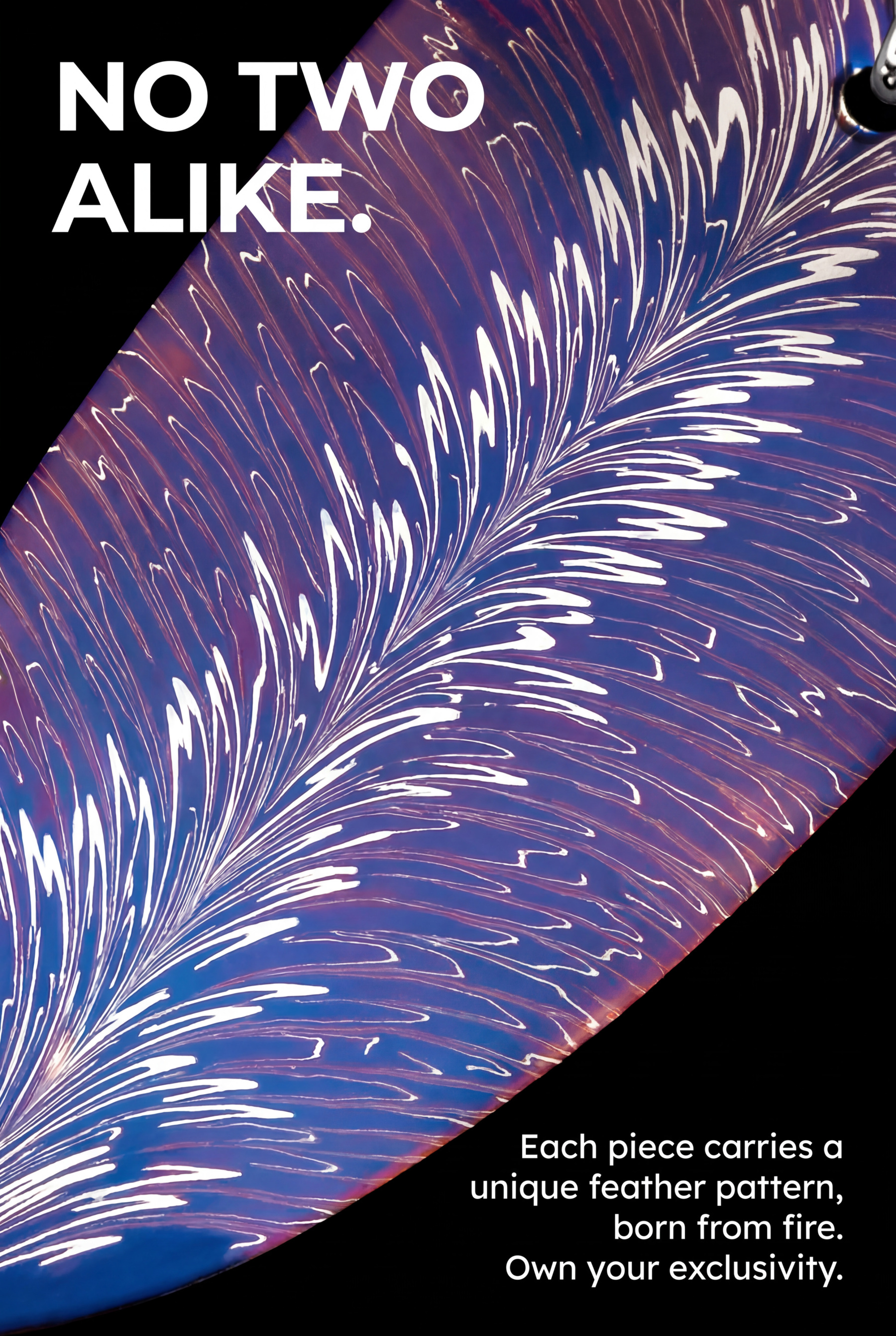 "Violet Plume Shield" | Heat-Purpled Damascus Steel Pendant| Bang In Forge