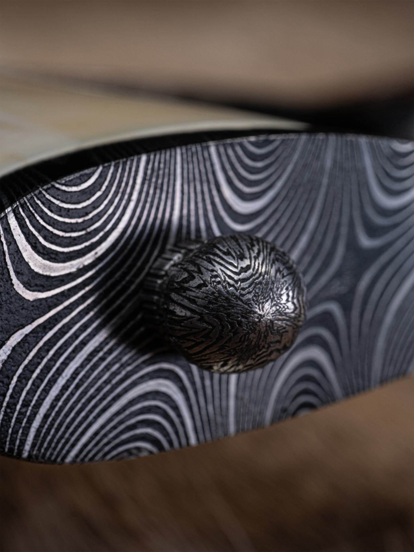 “Ares” – Damascus Steel Bowie Knife | Narwhal Ivory Handle | Bang in