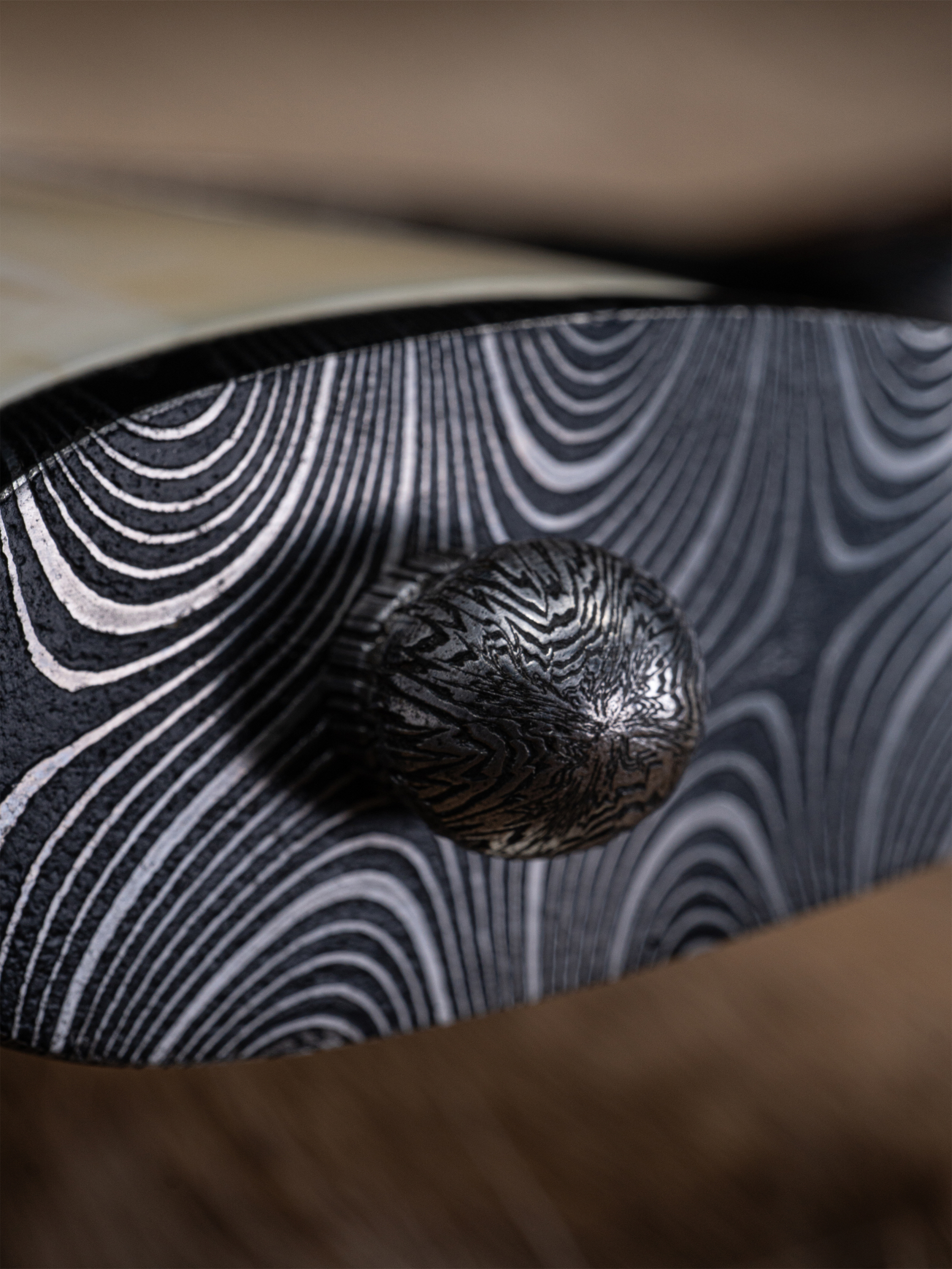 “Ares” – Damascus Steel Bowie Knife | Narwhal Ivory Handle | Bang in