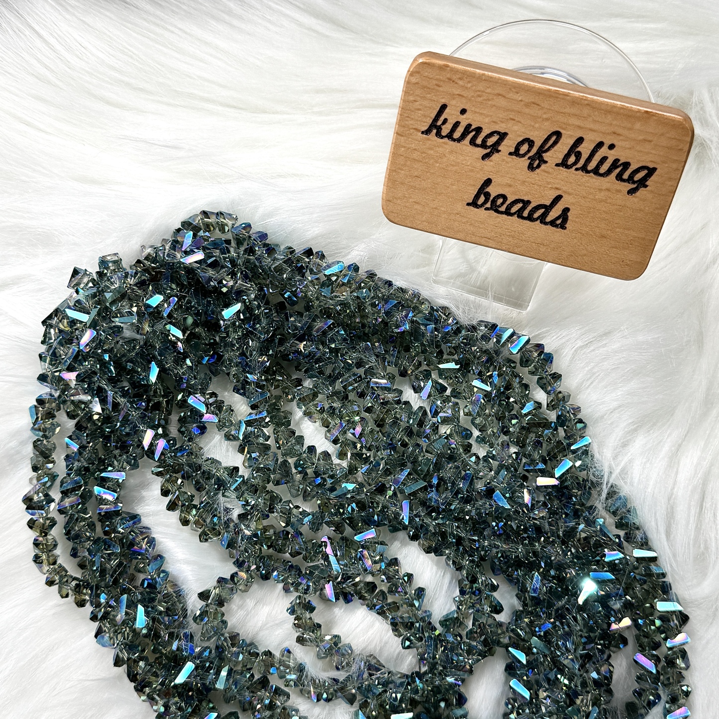 7mm green stone bead