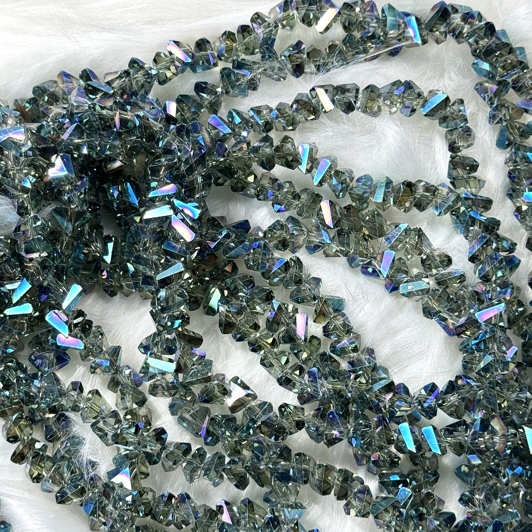 7mm green stone bead