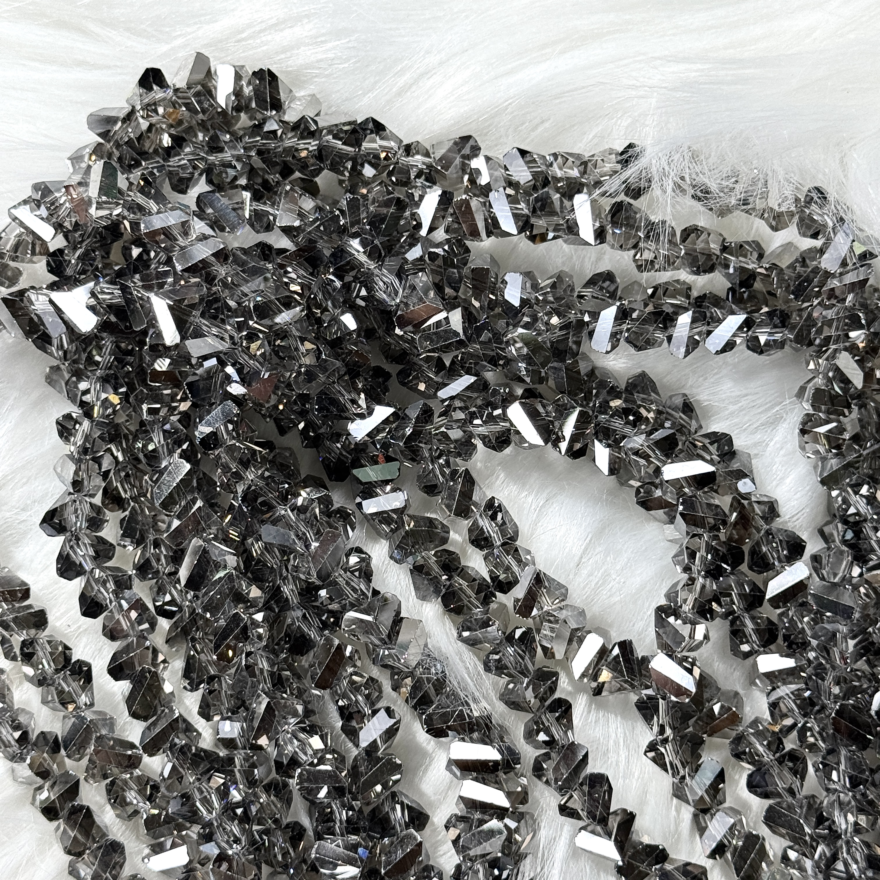 7mm black stone bead