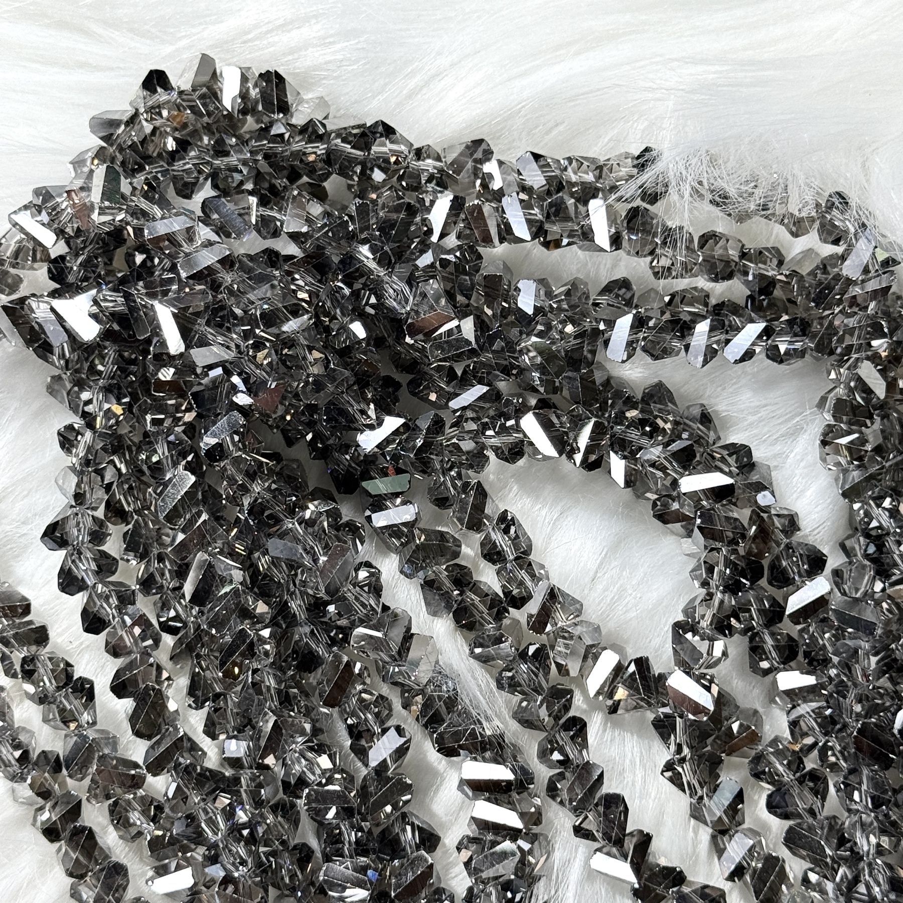 7mm black stone bead