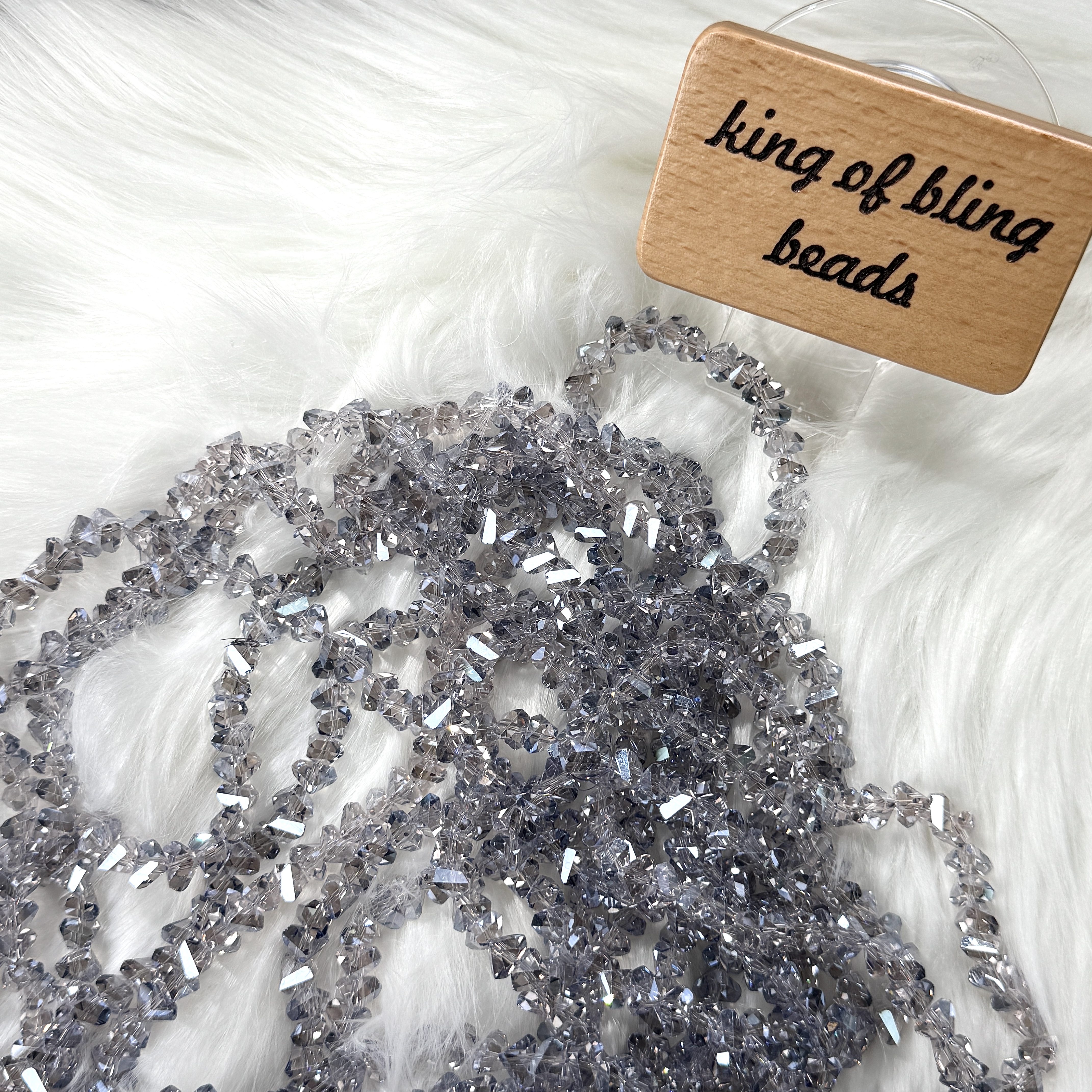 9mm purple stone bead