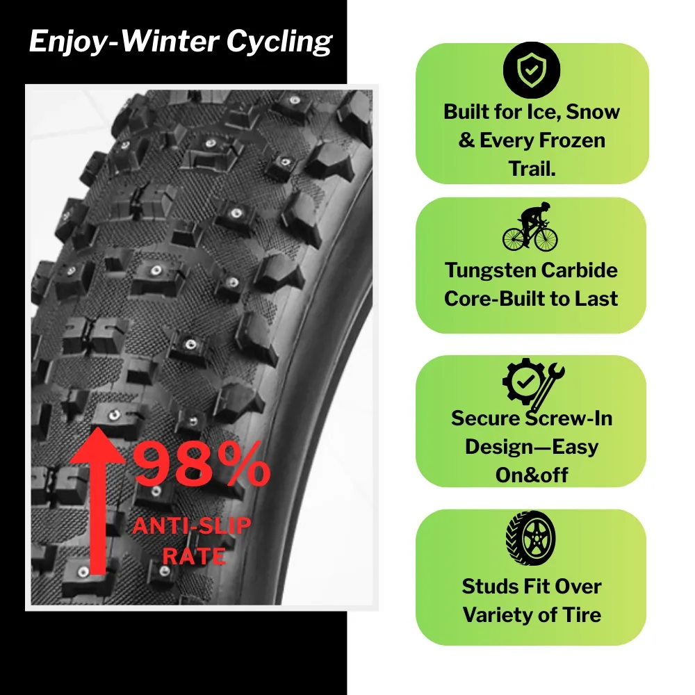 Model 4×4-H9 Screw Tire Studs for Bicycles | Long-Lasting Grip