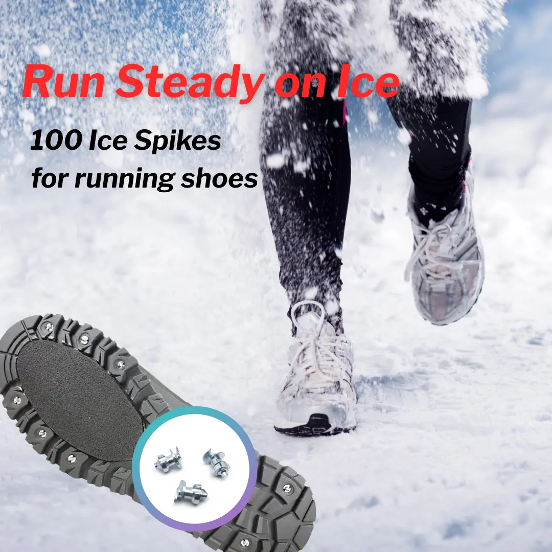 Anti-slip shoe studs for running on snow and ice
