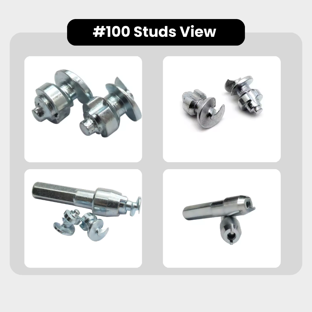 100-Pack Fat Bike Tire Studs – Traction Studs For Ice, Mud & Dirt Riding (Grip Studs #1000)