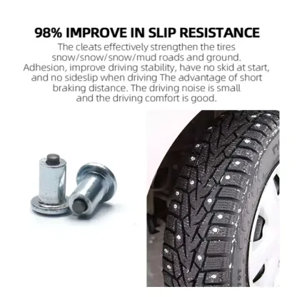 Improved grip with tire studs