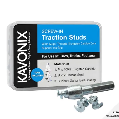 Model 120 Motorcycle Tire Studs for Winter Cycling Safety