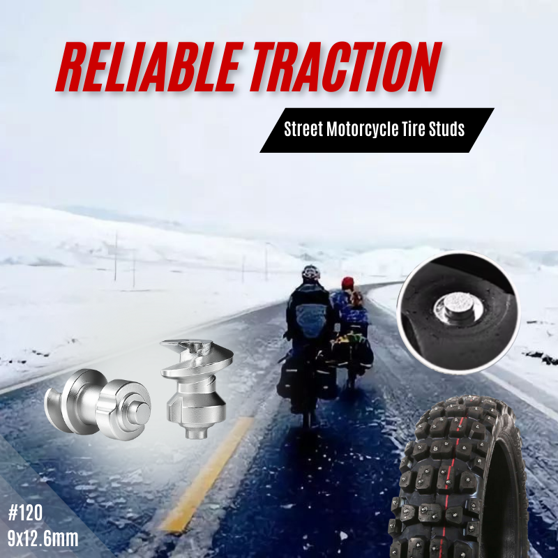 Model 120 anti-slip tire studs for road motorcycles