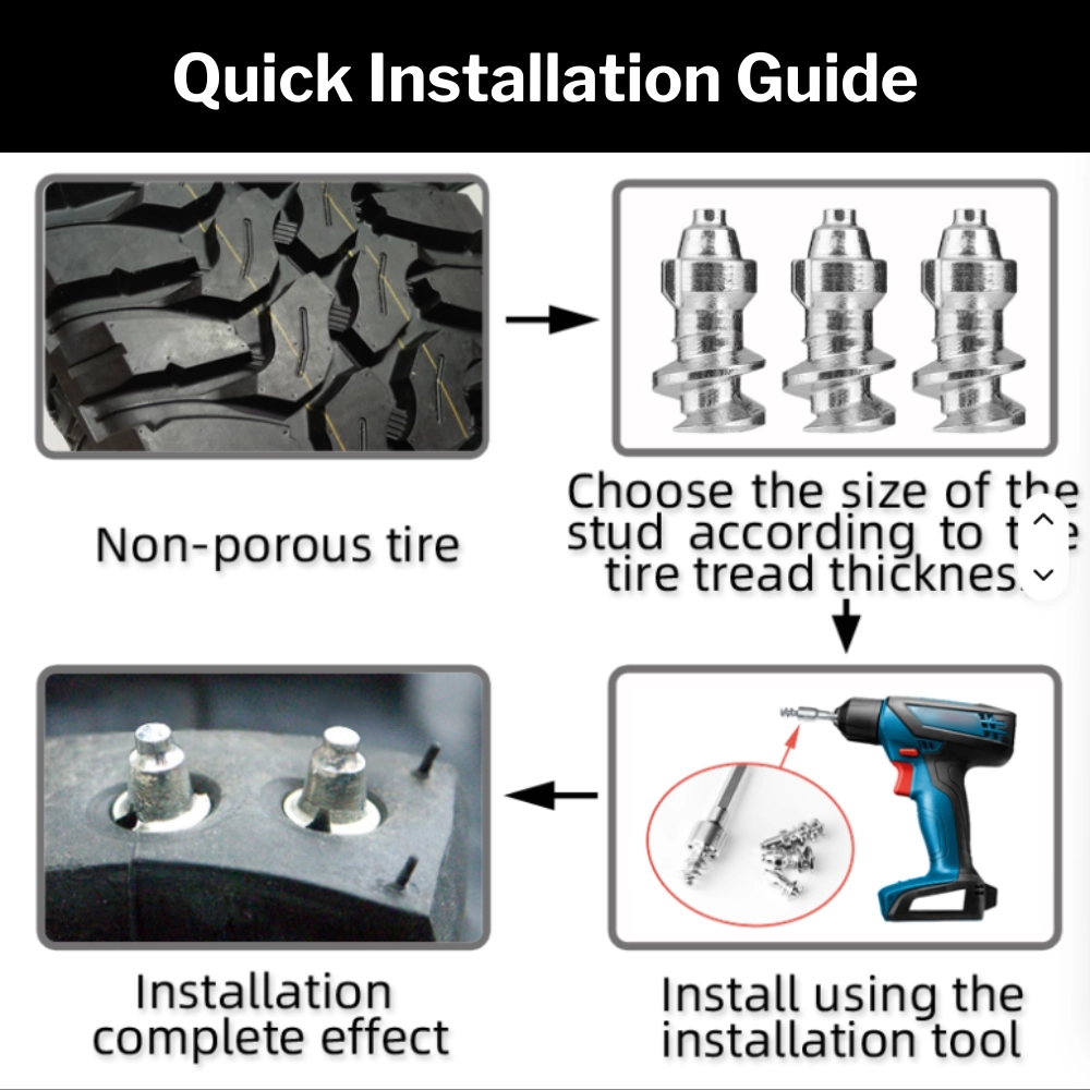 How to install Snowmobile Track Studs 1610 on snowmobile tracks